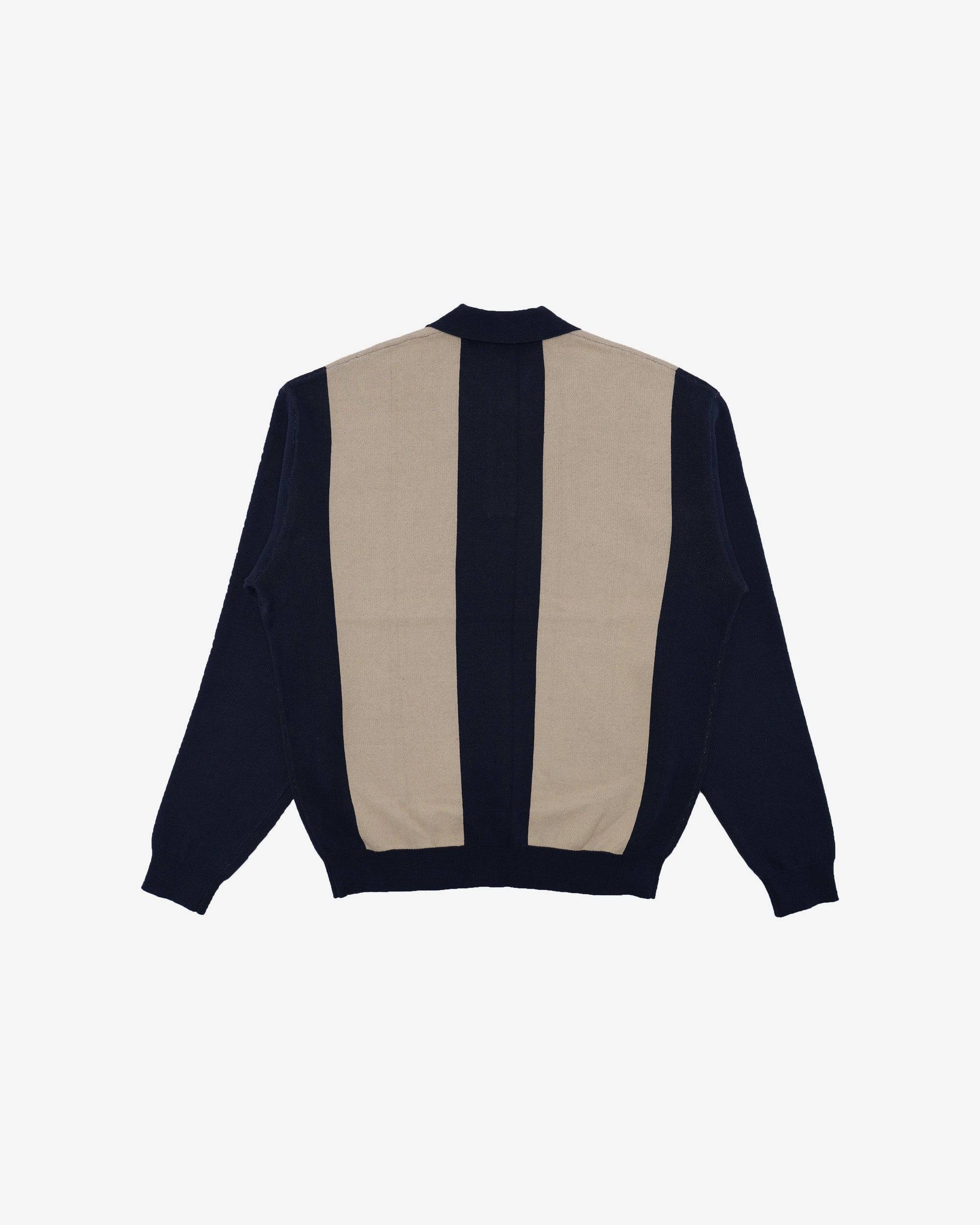 Evans Knitted L/S Polo Sweater - Students Golf