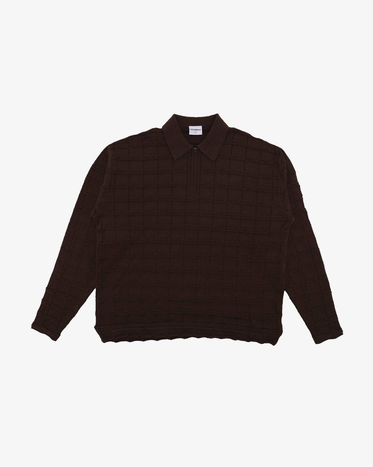 Knight Knitted L/S Polo Sweater - Students Golf