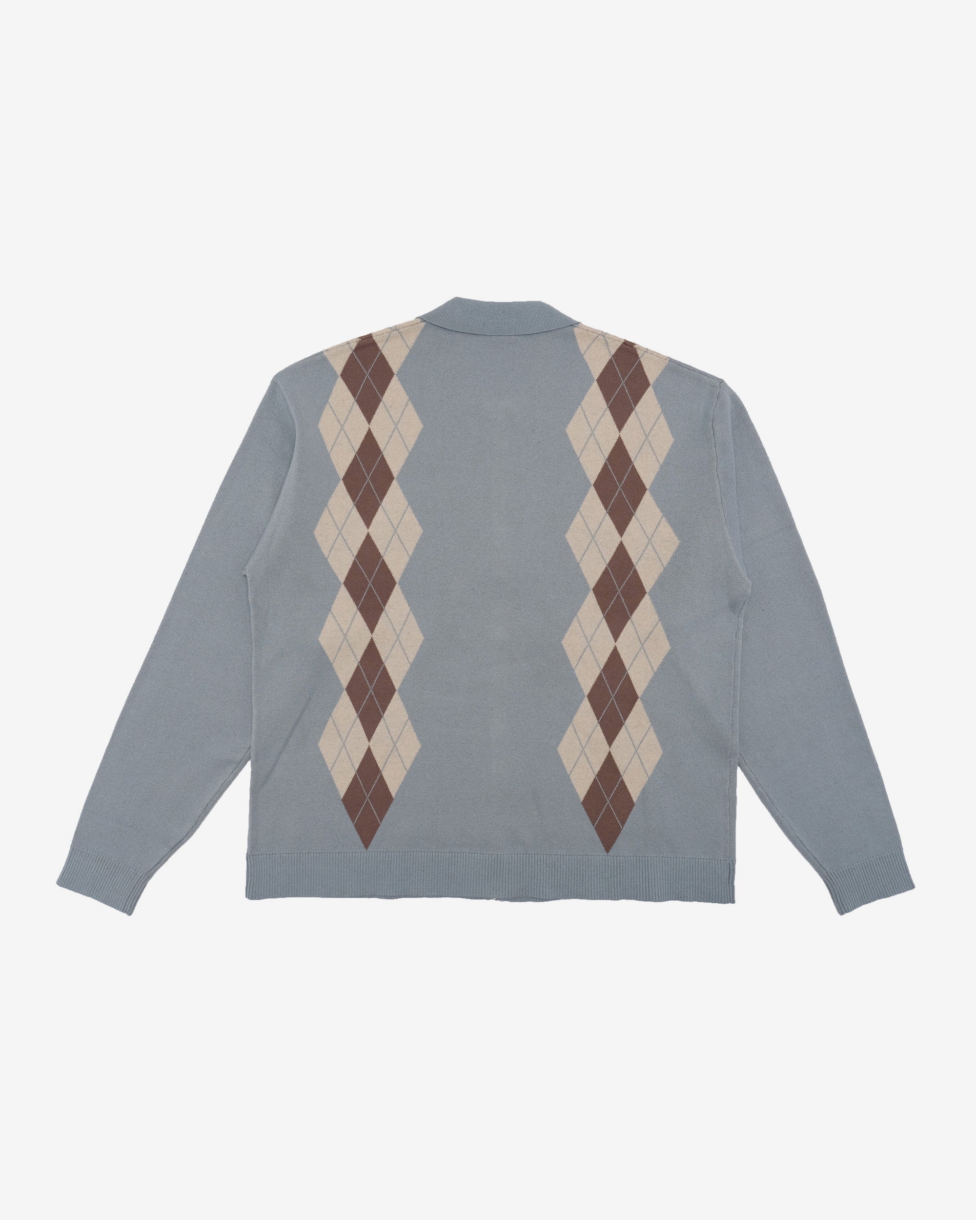 Wright Knitted L/S Polo Sweater