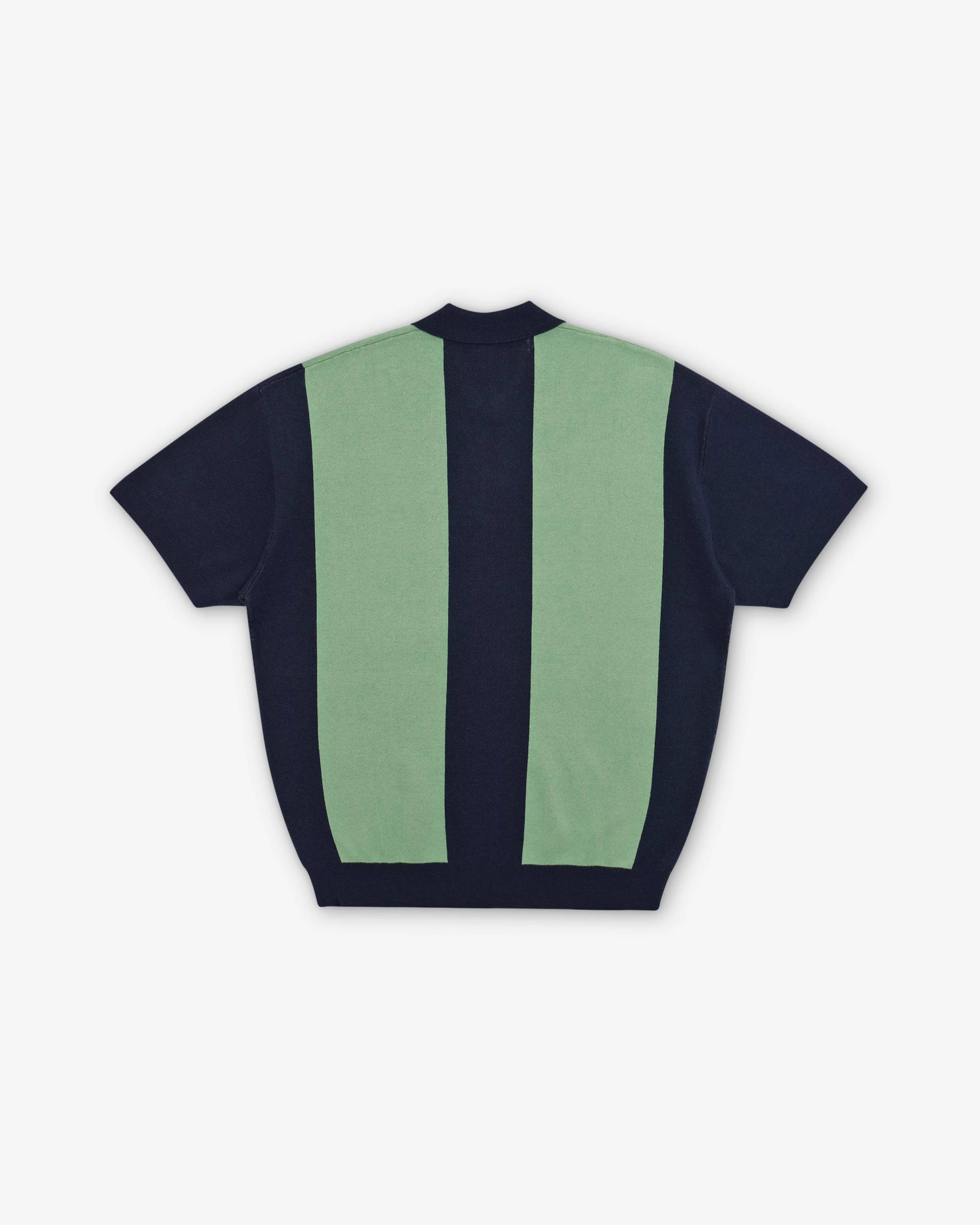 Browne Knit Polo Sweater in navy - front view