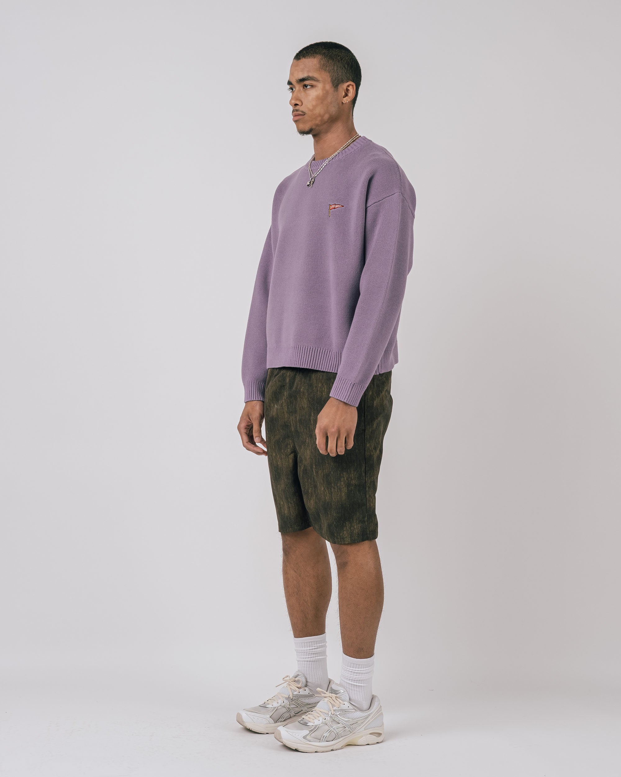 Rains L/S Cable Knit Crewneck Sweater