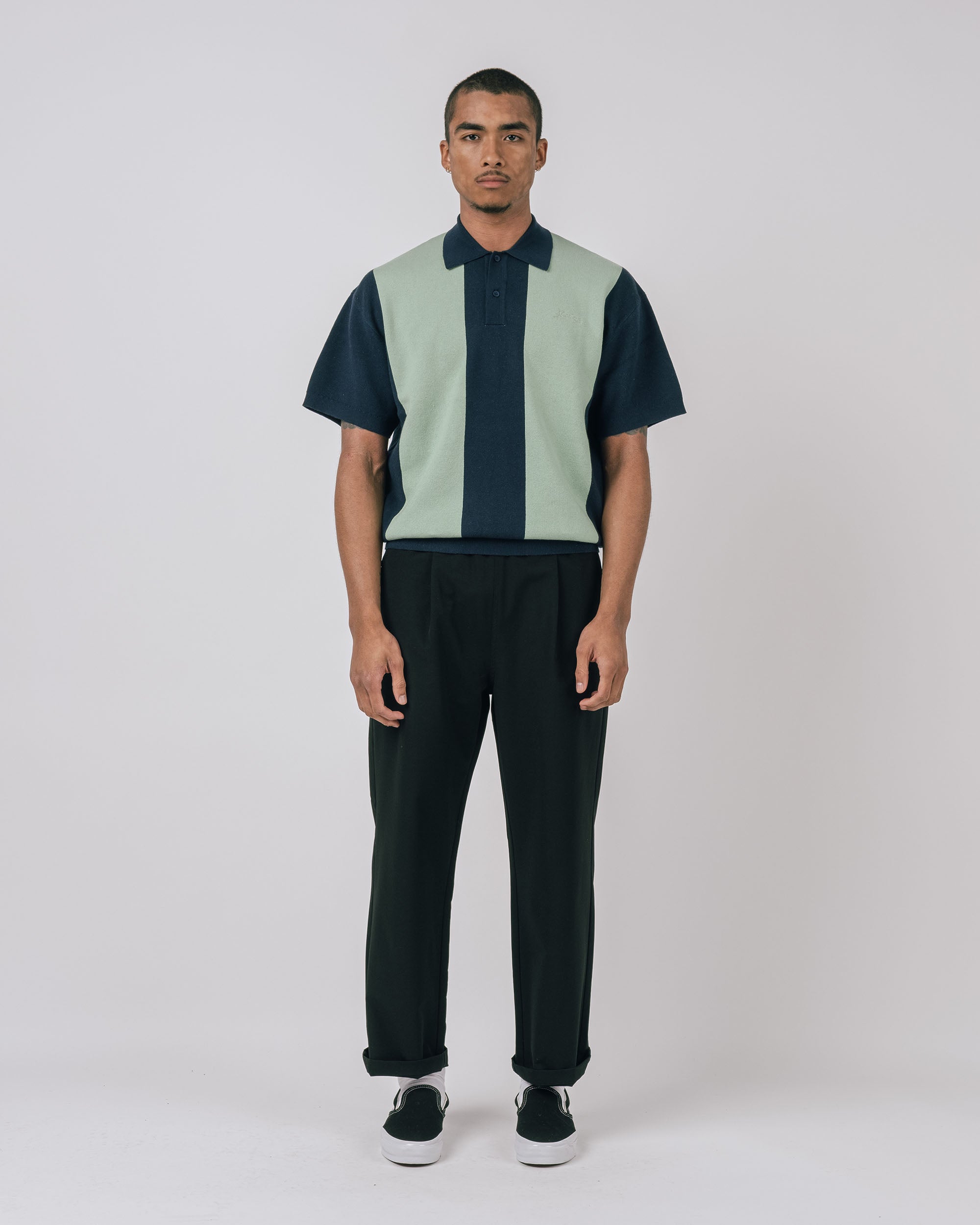 Browne S/S Knit Polo Sweater