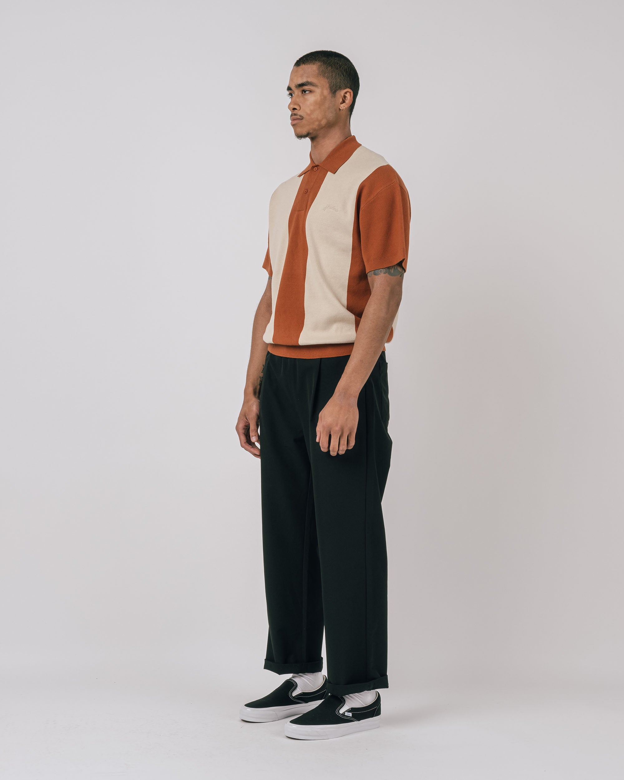 Browne S/S Knit Polo Sweater