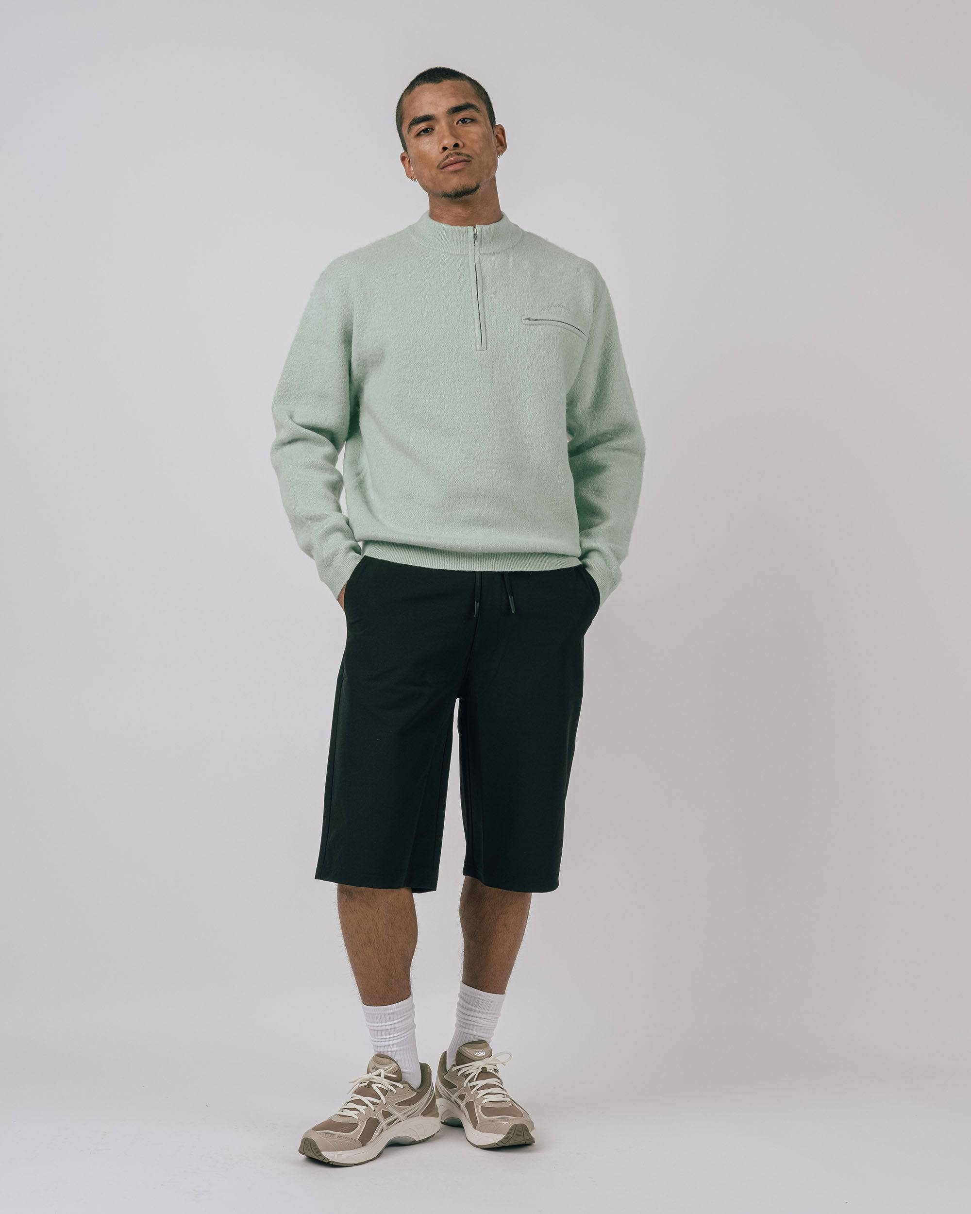 Wilson Mohair L/S Q-Zip Sweater - Students Golf