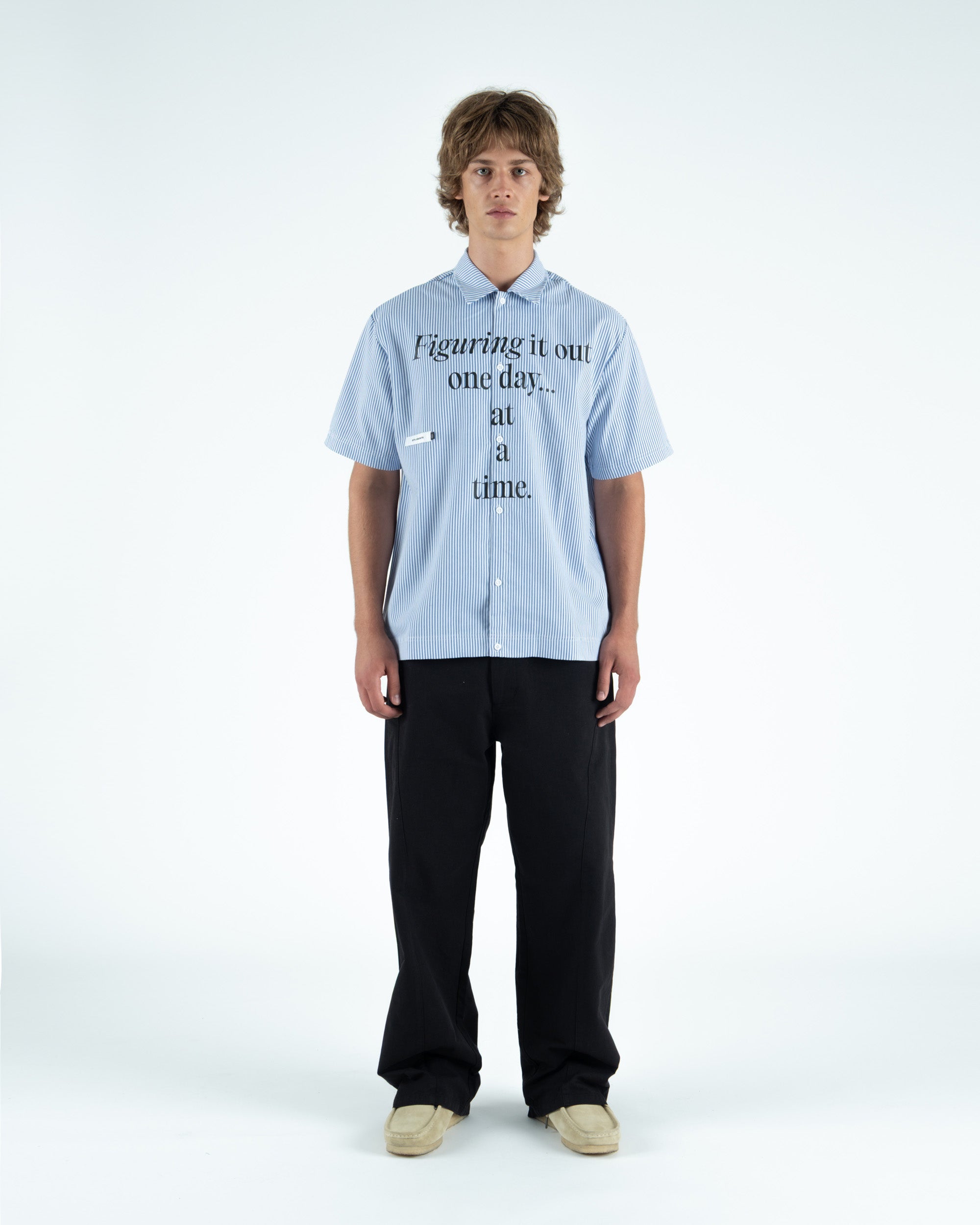 Reymon S/S Stripe Oxford Button-Up Shirt - Students Golf