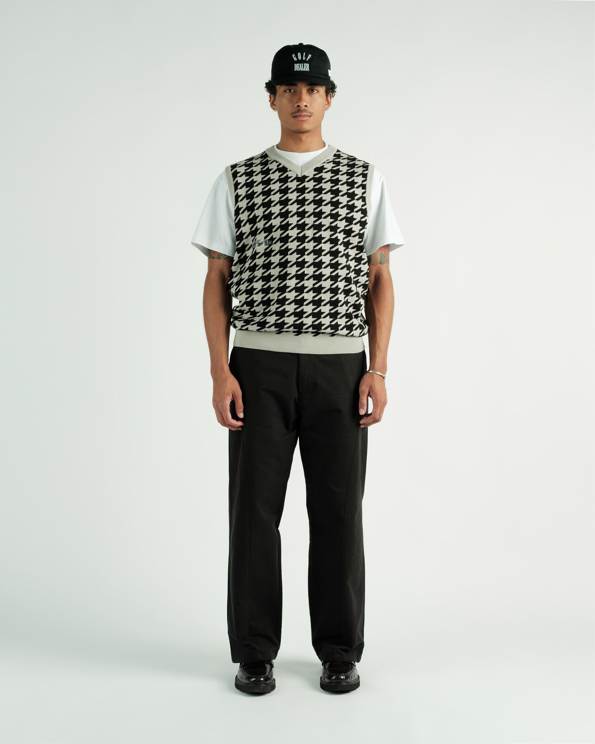 Layne Houndstooth Sweater Vest