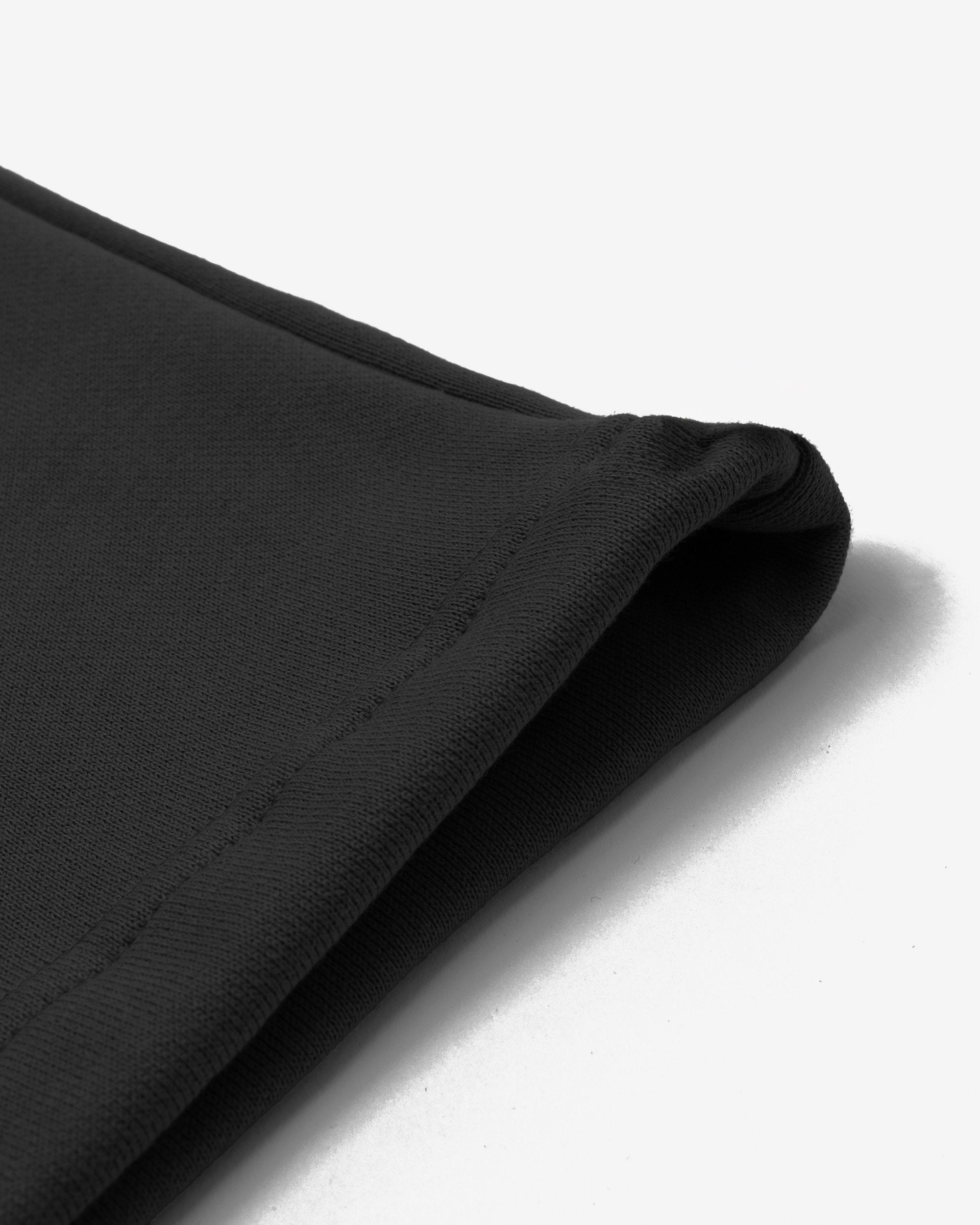 Close-up of black fabric on a white background