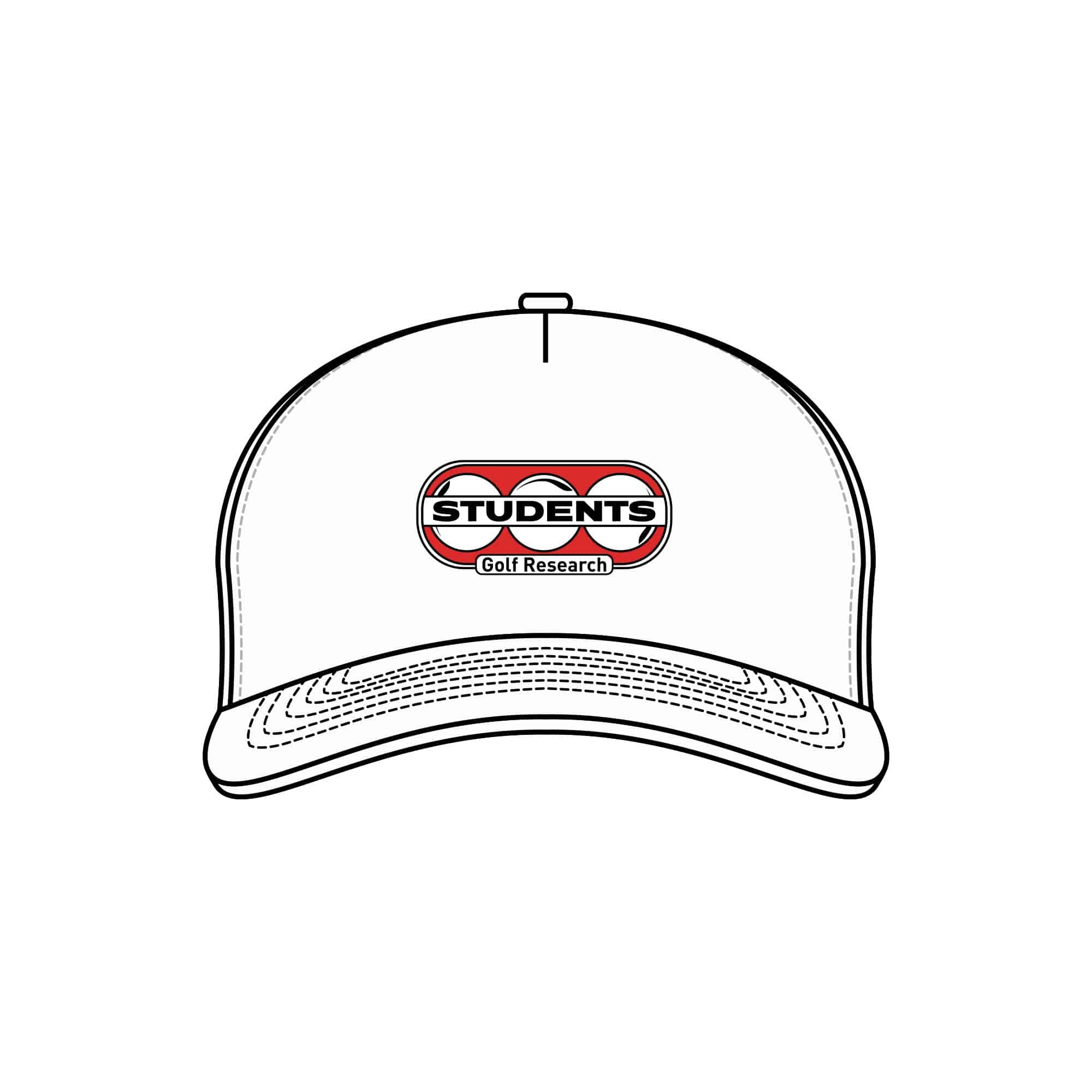 Students Golf Research 5 Panel Unstructured Rhino Twill Hat - Students Golf
