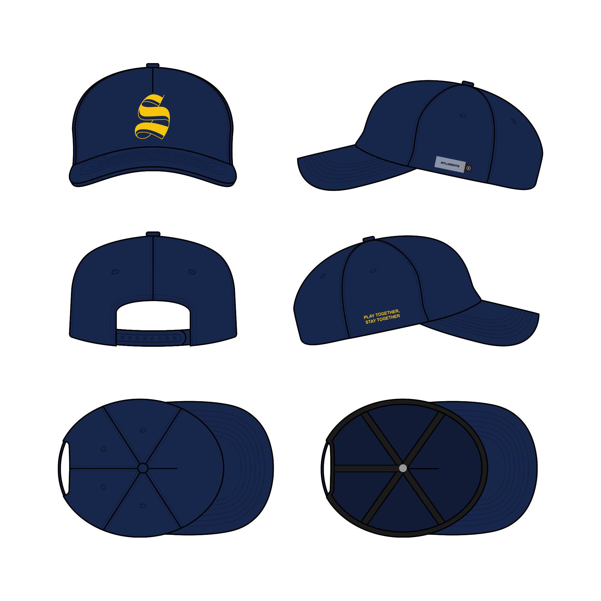 Society Unstructured 5 Panel Acrylic Wool Hat - Students Golf