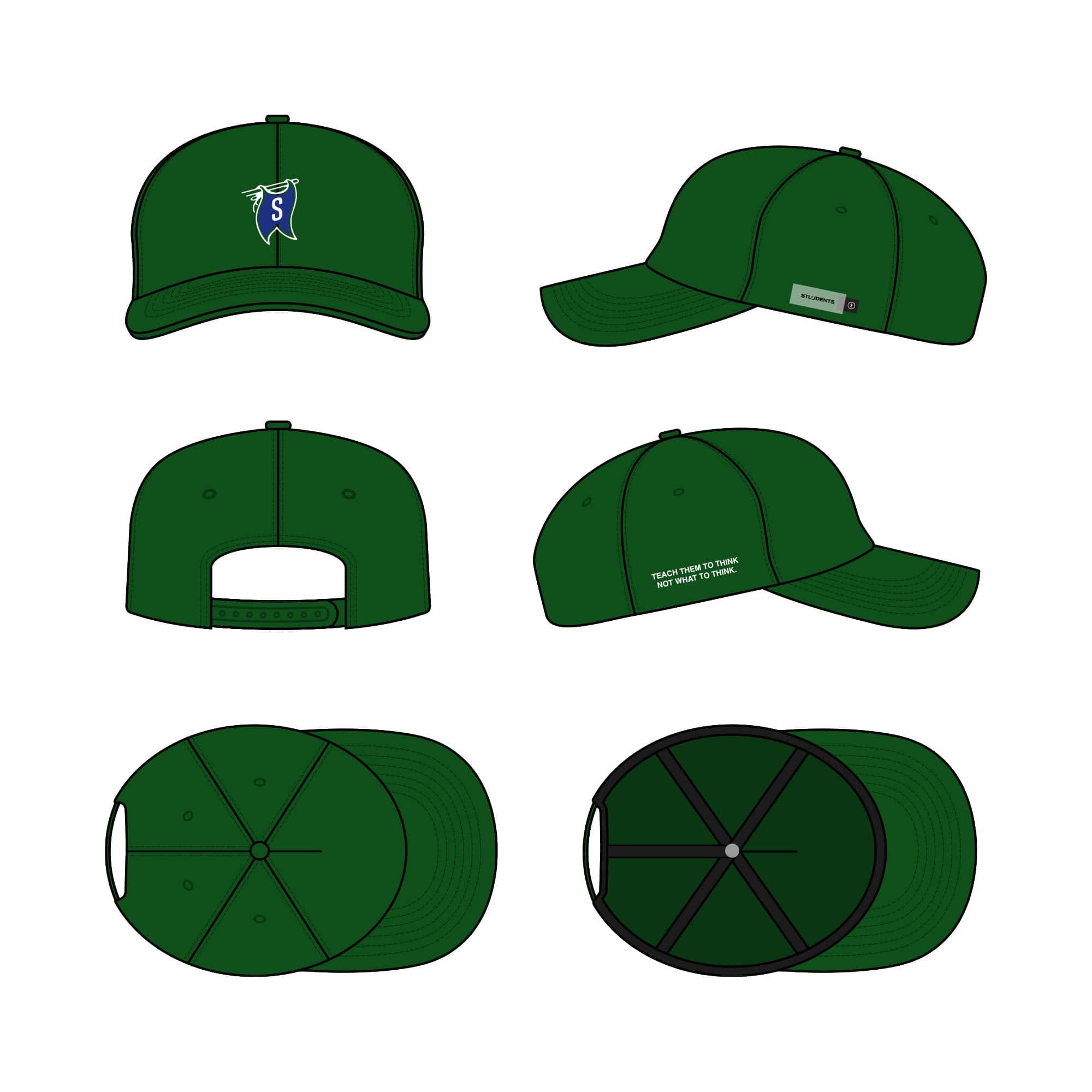 Proud 6 Panel Structured Rhino Acrylic Wool Hat - Students Golf