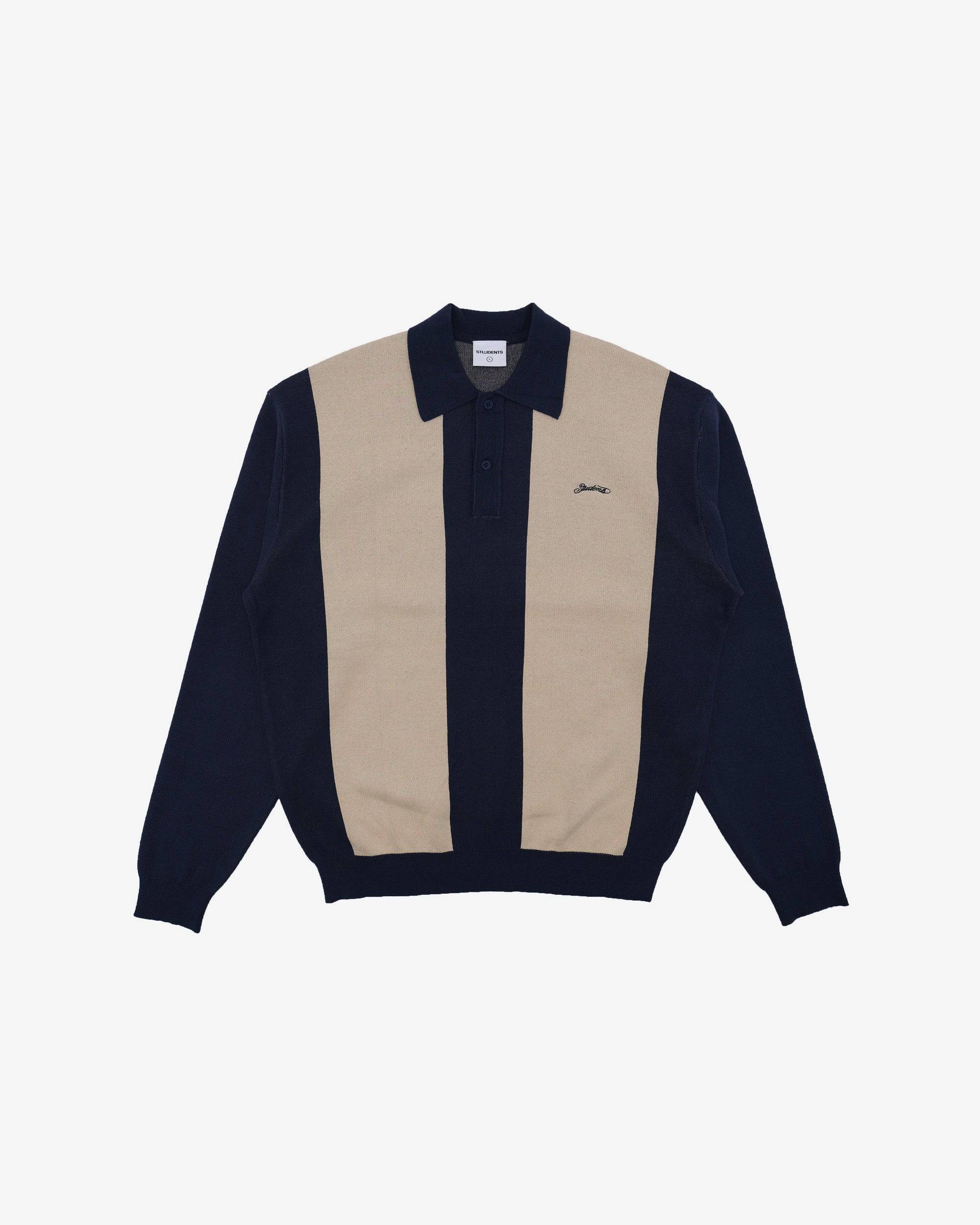 Evans Knitted L/S Polo Sweater - Students Golf
