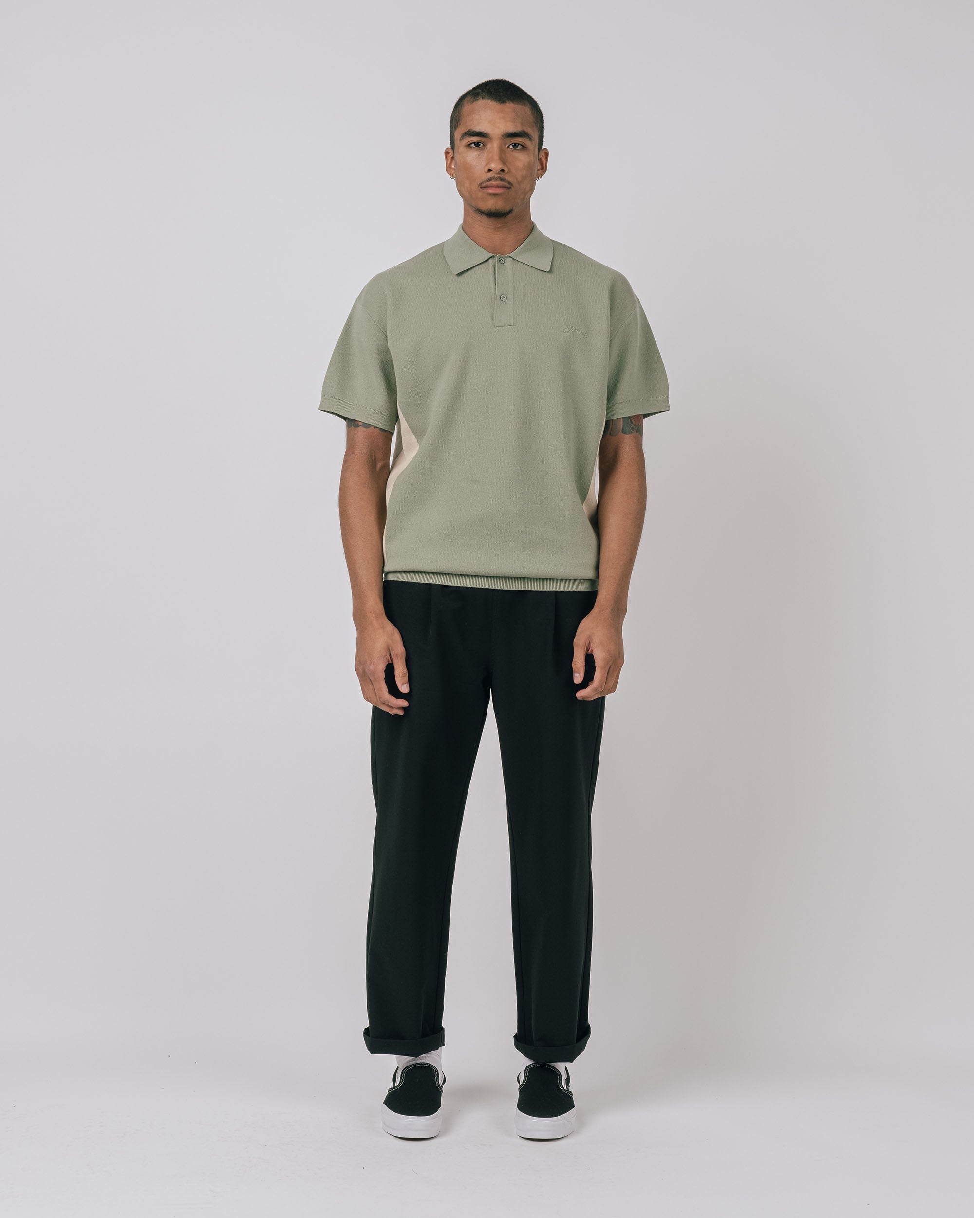 Newton S/S Knit Polo Sweater