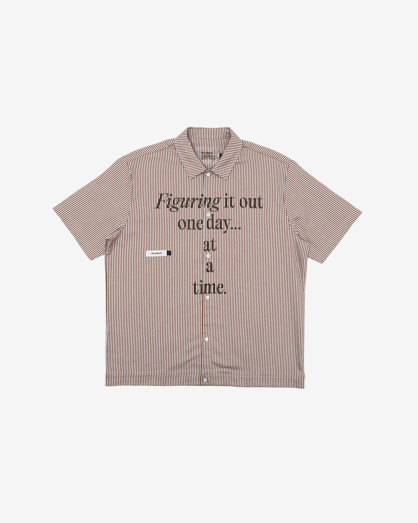 Reymon S/S Stripe Oxford Button-Up Shirt - Front