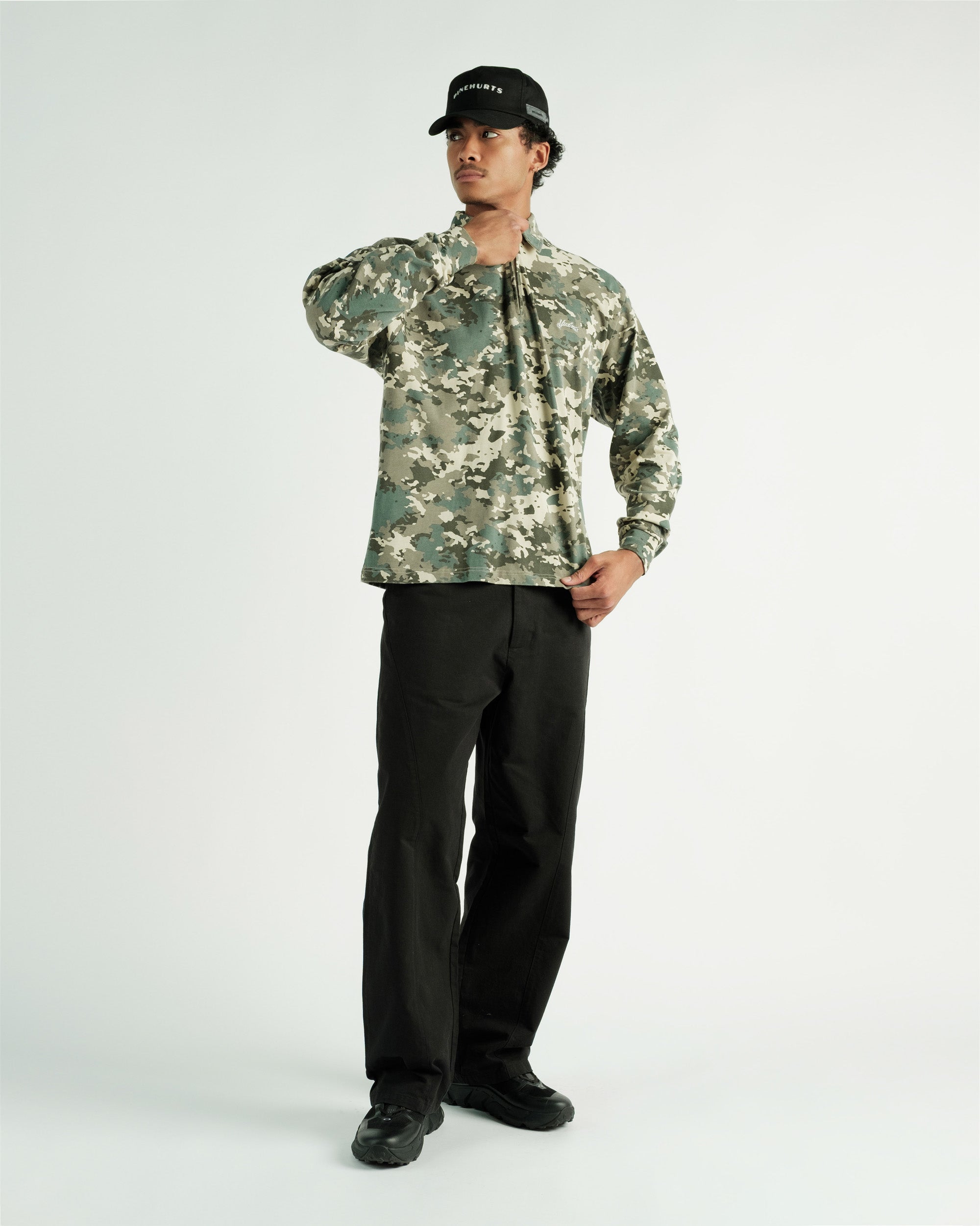 Gunnison Camo L/S Zip Polo