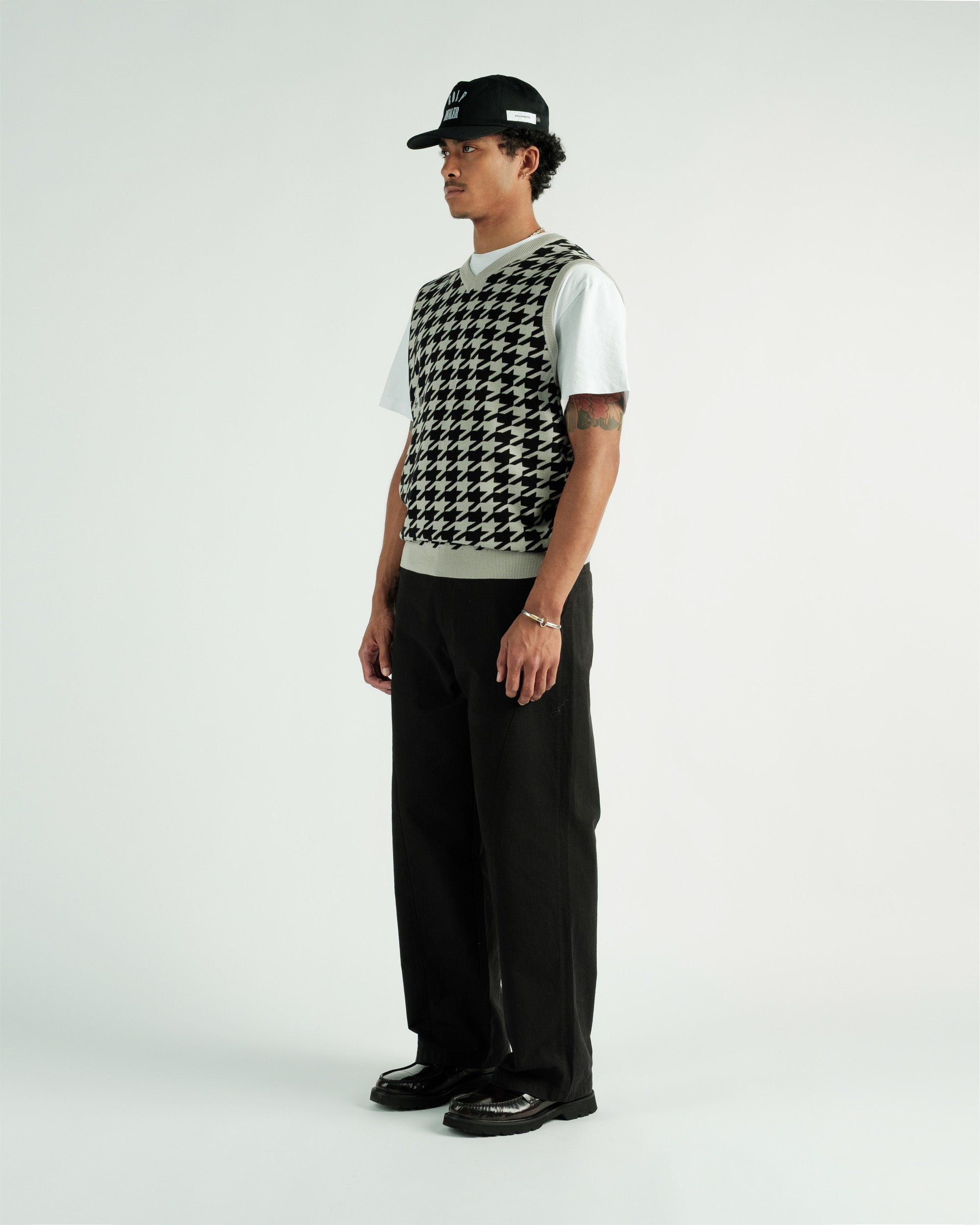 Layne Houndstooth Sweater Vest