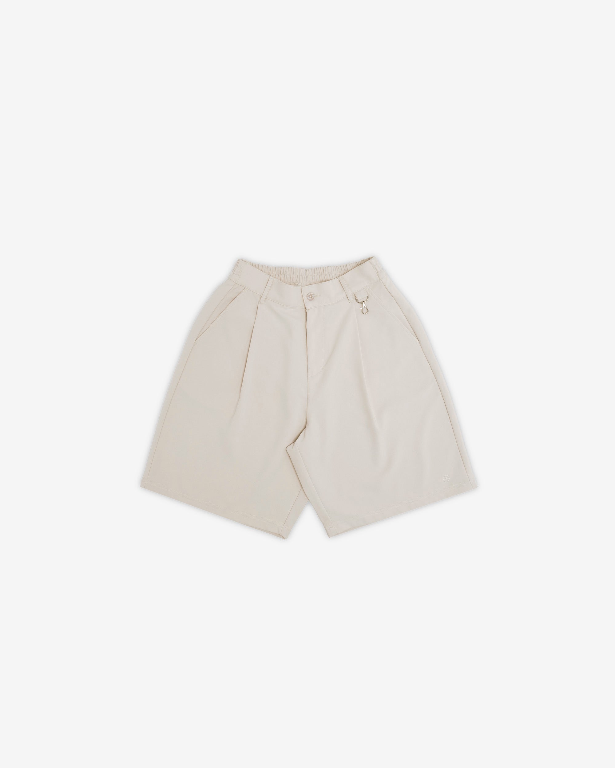 Beige shorts on a white background