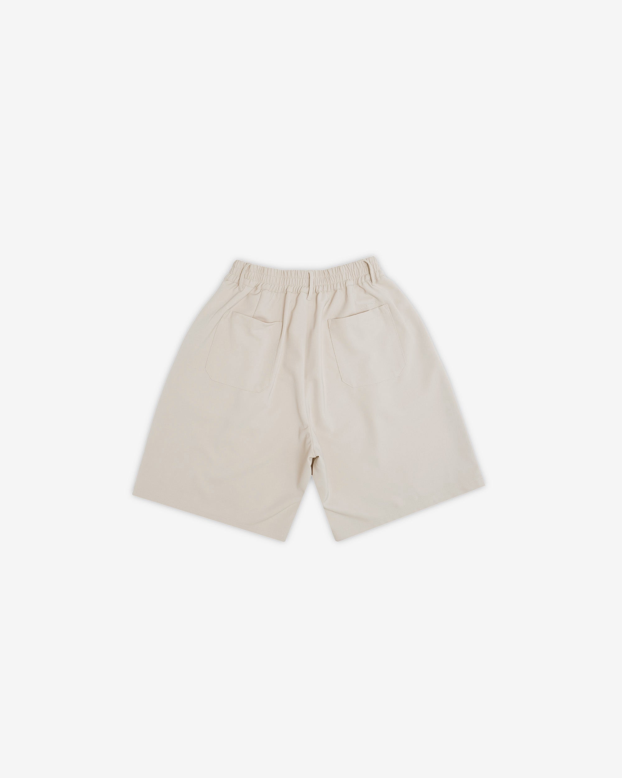 Beige shorts on a white background