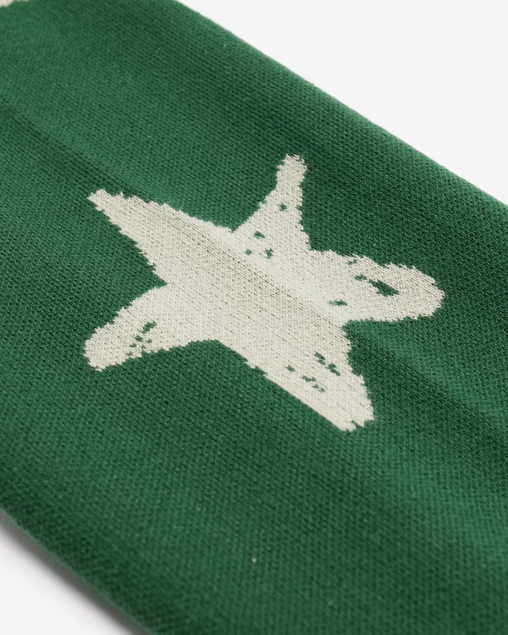star on green fabric
