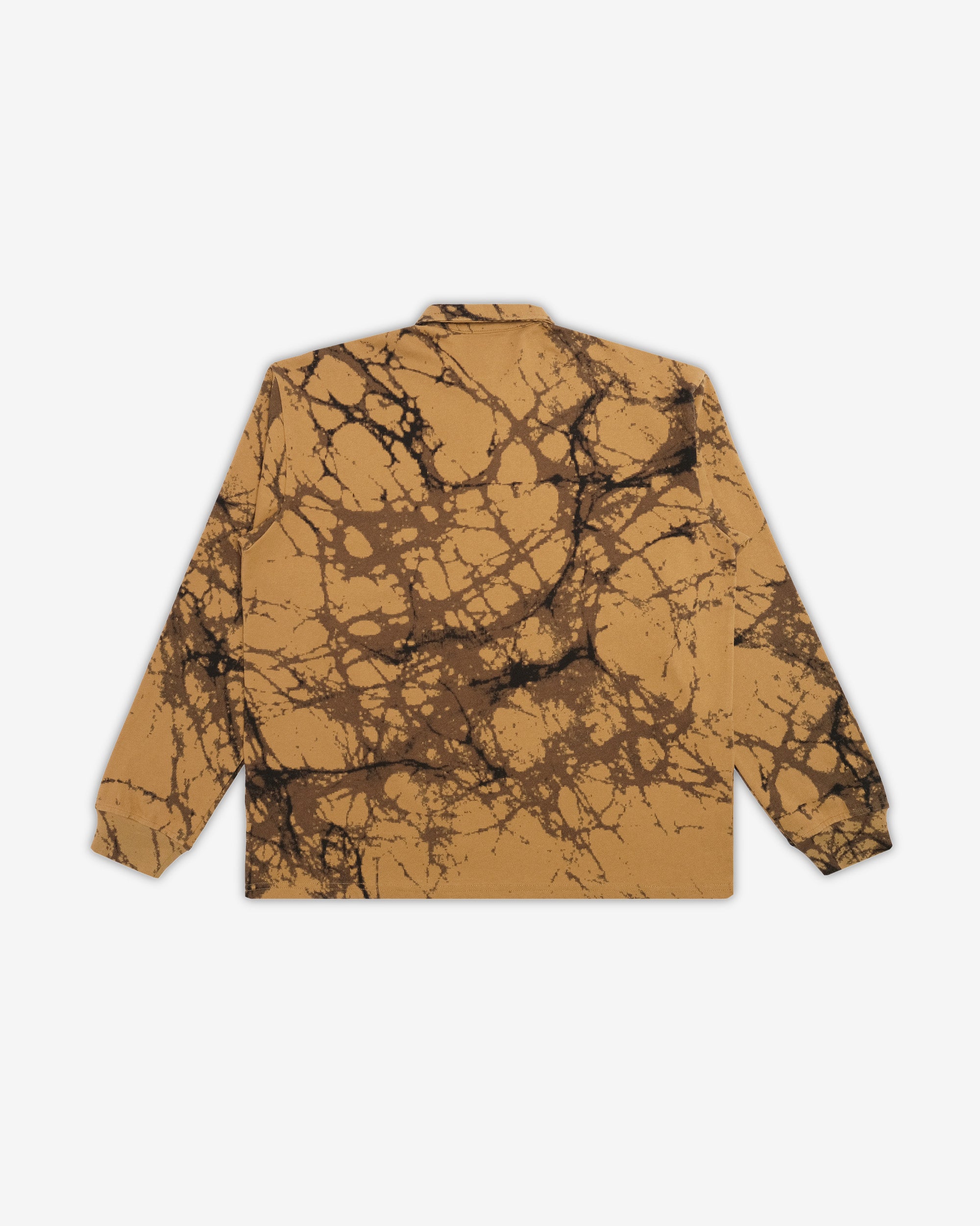 Marbled patterned shirt on a white background