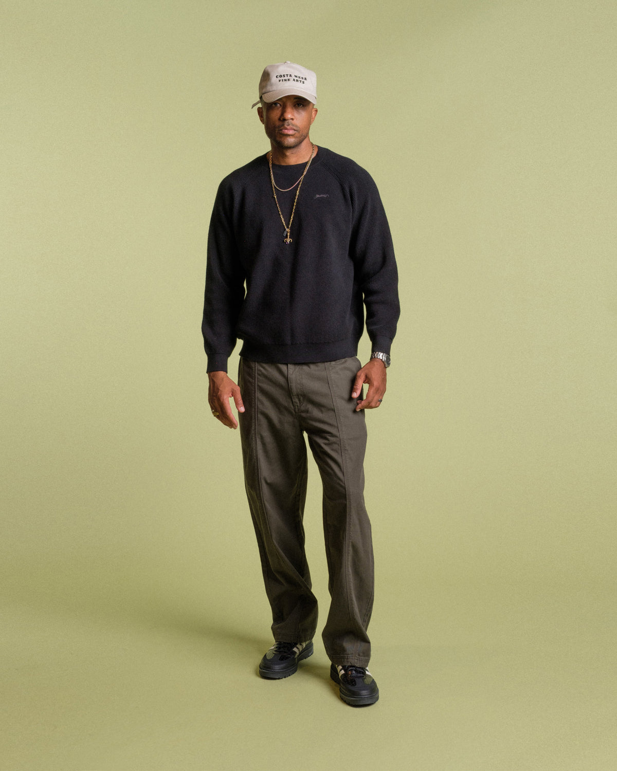 Irvine Waffle Knit Crew Sweater