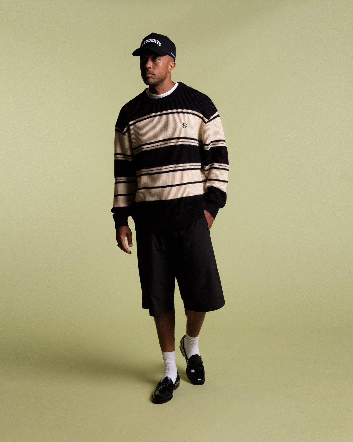 Palmdale Stripe Knit Crew Sweater